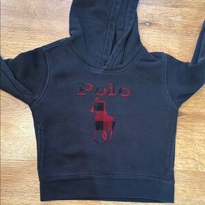 Polo by Ralph Lauren Black and Red Hoodie Sweatshirt